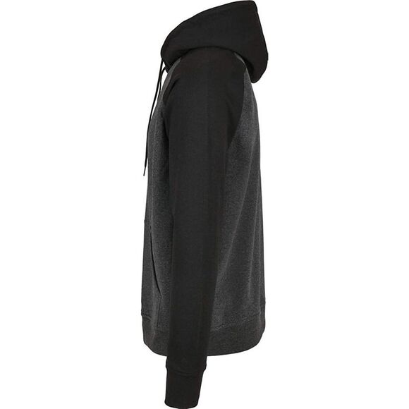 Build Your Brand Mens BasicHoodie / Charcoal/Black